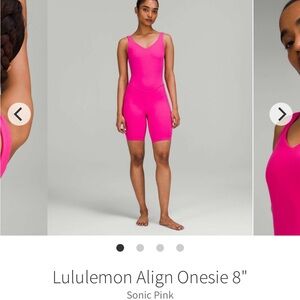 Lululemon Align Onesie 8"
Sonic Pink size 6